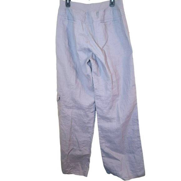 Soft Surroundings Womens LG/TALL Gray Wide Leg Elastic Waist Pull On Cargo Pants - Picture 2 of 12
